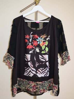 Save The Queen Mesh Tunic Blouse